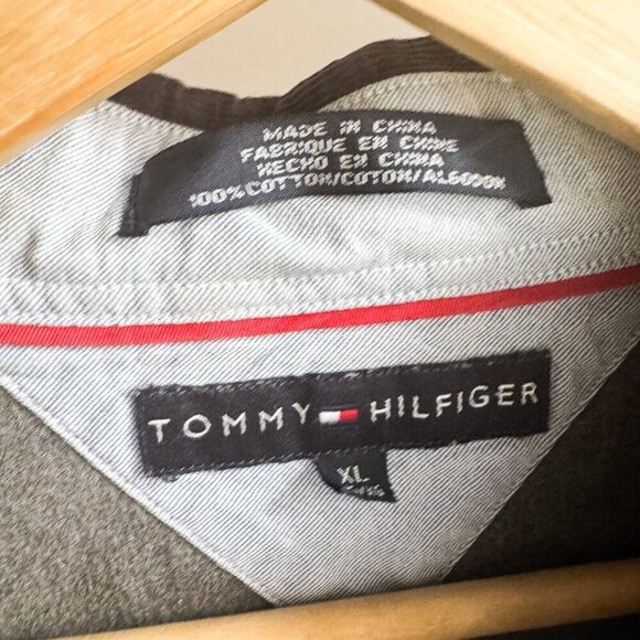 Tommy Hilfiger Vintage Y2K Patchwork Cotton Button up Men's Shirt XL - Picture 6 of 8